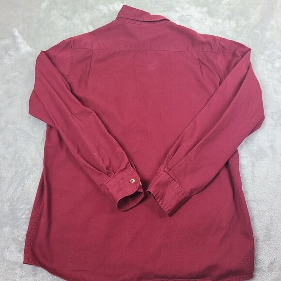 Wrangler Mens MediumLong Sleeve Button Up‎ Shirt Red Cotton - Picture 7 of 7